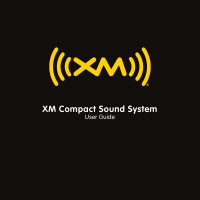 Audiovox XMAS100 XM Compact Sound System User Guide - cover page