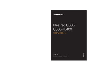 Lenovo IdeaPad U300/U300s/U400 User Guide