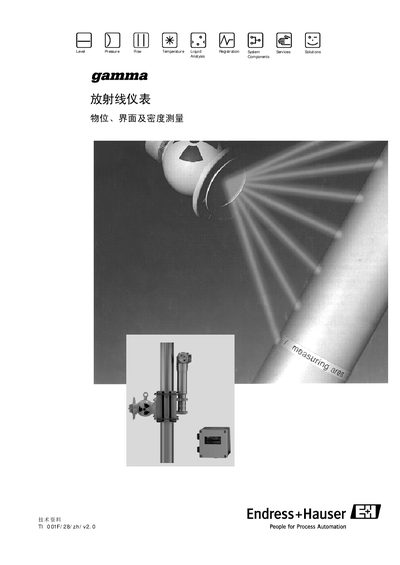 Endress+Hauser Gammapilot MFMG60 Radiation Instrument User Manual - cover page