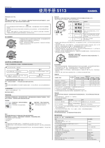 Casio 5113MO1002-CkA Watch User Manual - cover page