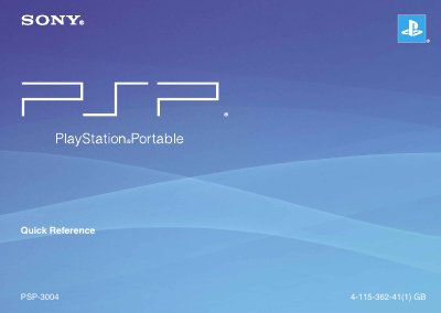 Sony PSP-3004 User Manual - cover page