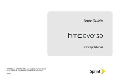 HTC EVO 3D User Guide - cover page