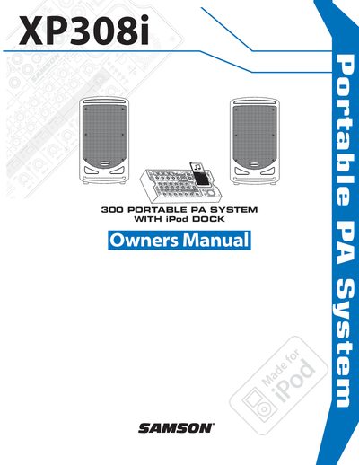 Samson XP308i Portable PA System User Manual - cover page