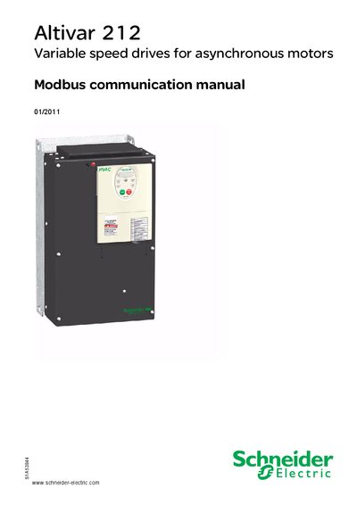 Schneider Electric Altivar 212 Variable Speed Drive Programming Manual - cover page