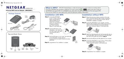 NETGEAR WNCE2001 Universal WiFi Internet Adapter Installation Guide - cover page