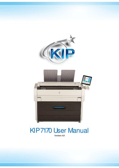 KIP 7170 Multi-Function Printer User Manual