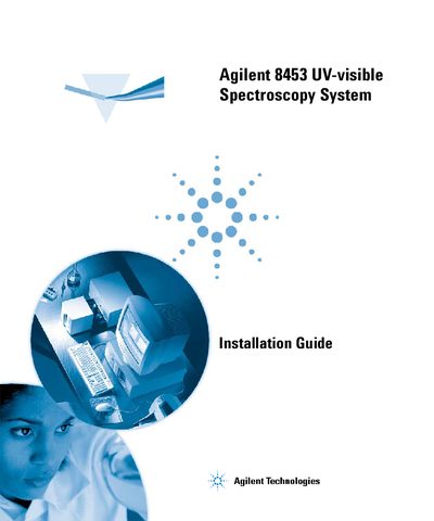Agilent 8453 UV-visible Spectroscopy System Installation Guide - cover page