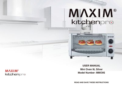 Maxim Housewares MMO9S Mini Oven User Manual