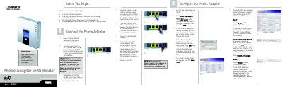 Linksys SPA2102 Phone Adapter Installation Guide - cover page