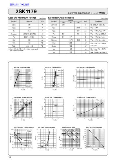 2SK1179 Datasheet - cover page