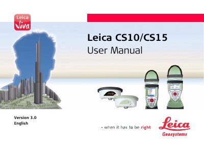 Leica CS10/CS15 User Manual - cover page