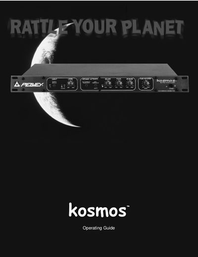 Peavey kosmos™ RATTLE YOUR PLANET SUB HARMONIC GENERATOR User Manual - cover page