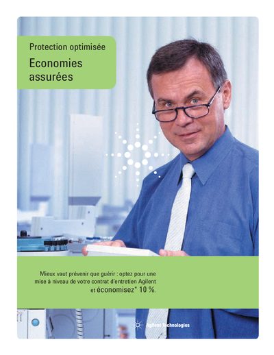 Agilent Service Contract Upgrade Promotion Leaflet - cover page