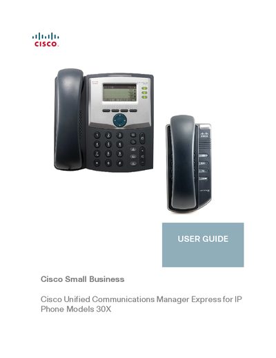Cisco SPA 30X IP Phone User Guide - cover page