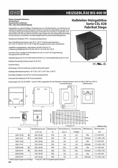 STEGO 02811.0-00 02810.9-01 01230.0-00 Equal technology data - cover page