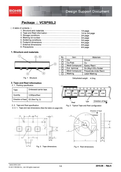ROHM VCSP50L2 Design Support Document - cover page
