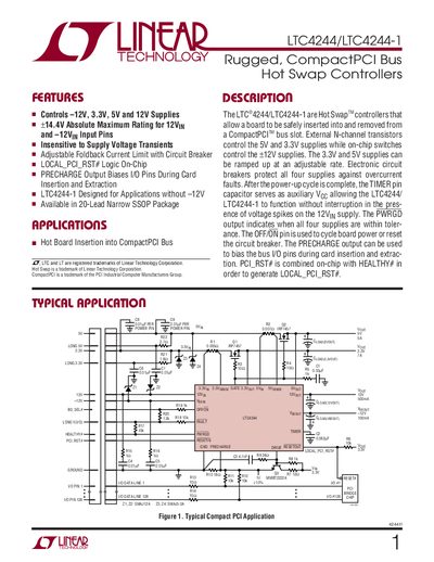 Linear Technology LTC4244/LTC4244-1 Handbook - cover page