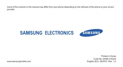 Samsung GT-B2710 User Manual - cover page