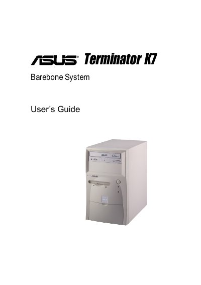 ASUS Terminator K7 Barebone System User Manual