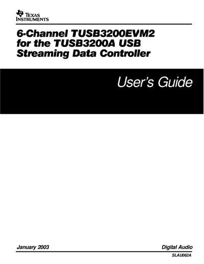 Texas Instruments TUSB3200EVM2 User Manual
