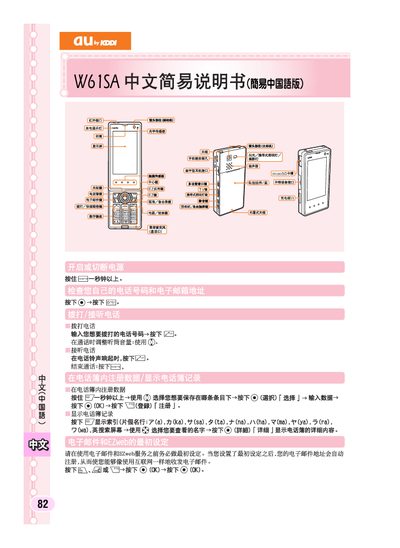 au W61SA User Manual - cover page