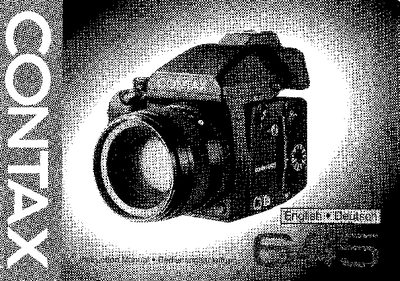 Contax 645 User Manual - cover page