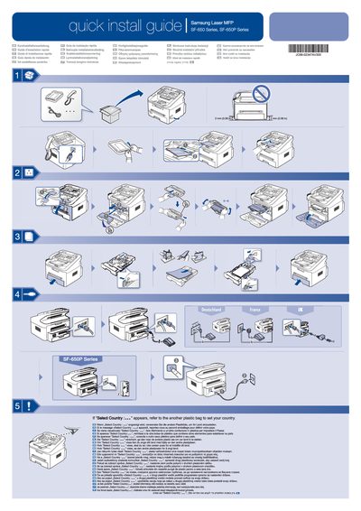 Samsung SF-650P Quick Installation Service Manual