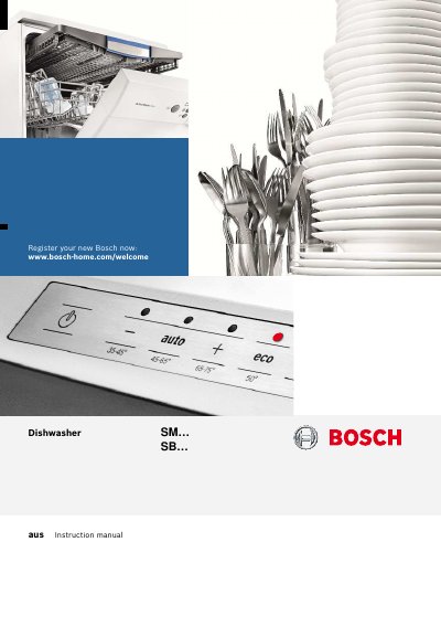Bosch SM... SB... Dishwasher User Manual - cover page