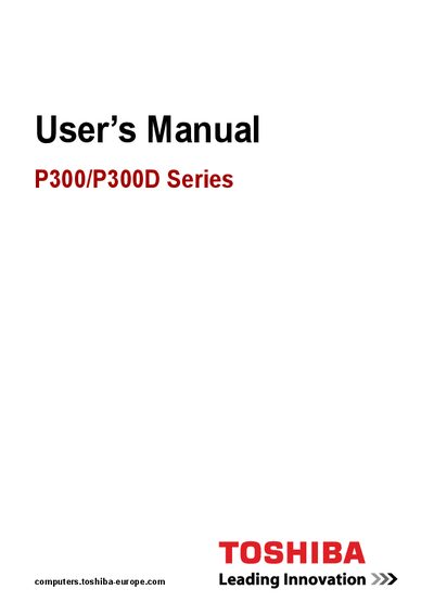 Toshiba P300/P300D Series Portable PC User Manual