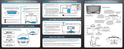 SIRIUS XM Portable Speaker Dock User Guide - cover page