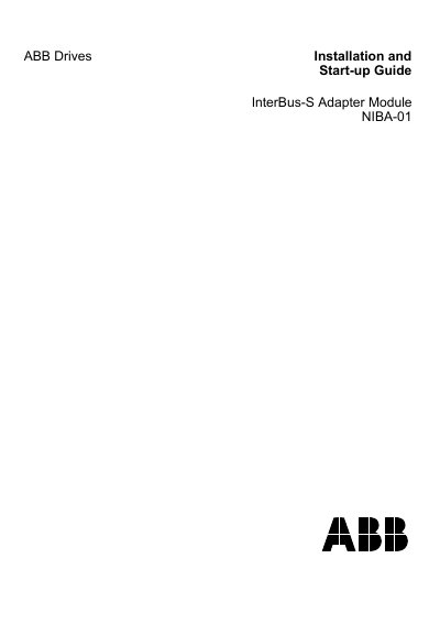 ABB NIBA-01 InterBus‑S Adapter Module Installation Guide - cover page