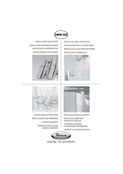 Whirlpool AMW 582 Oven Installation and User Manual - cover page