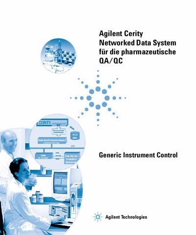 Agilent Cerity Networked Data System Generic Instrument Control User Manual - cover page