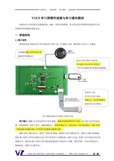 VGUS SDWa &amp; SDWn Series Serial Screen User Manual