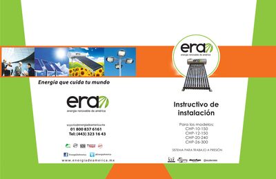 ERA Solar Water Heater Installation Manual