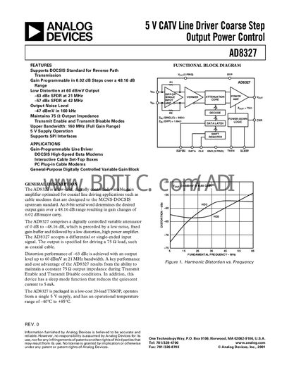 Analog Devices AD8327 Datasheet - cover page