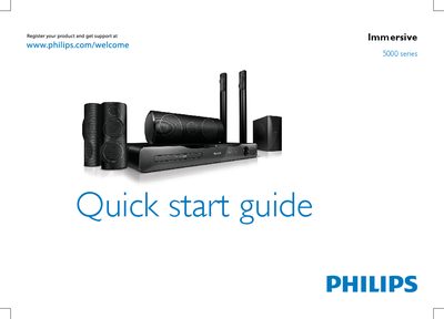 Philips 5000 Series Immersive Home Theater Quick Start Guide - cover page