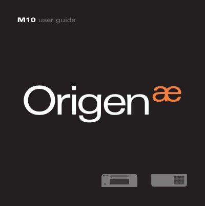 Origen M10 HTPC Enclosure User Guide - cover page
