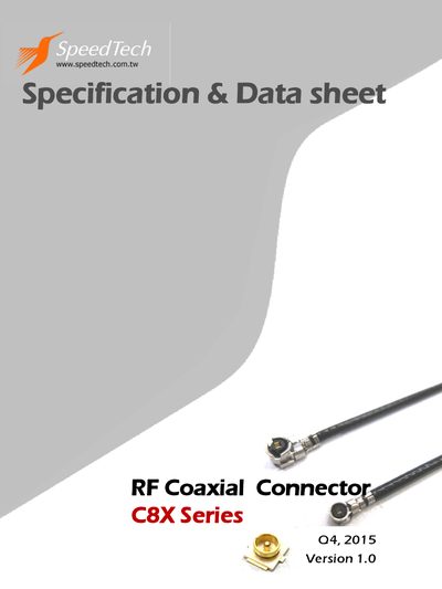 RF Micro C8X Series RF Coaxial Connector Specification & Data Sheet - cover page
