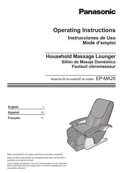 Panasonic EPMA20-SPA Manual