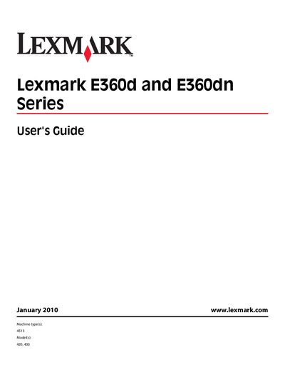 Lexmark E360d/E360dn Series User Guide