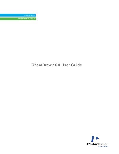 PerkinElmer ChemDraw 16.0 User Manual - cover page