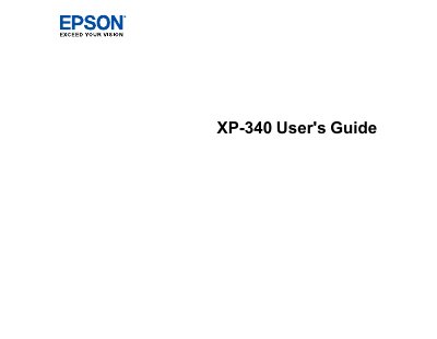 Epson XP-340 Printer User Guide