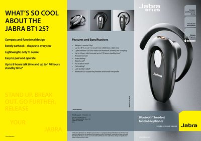Jabra BT125 Bluetooth Headset User Manual - cover page
