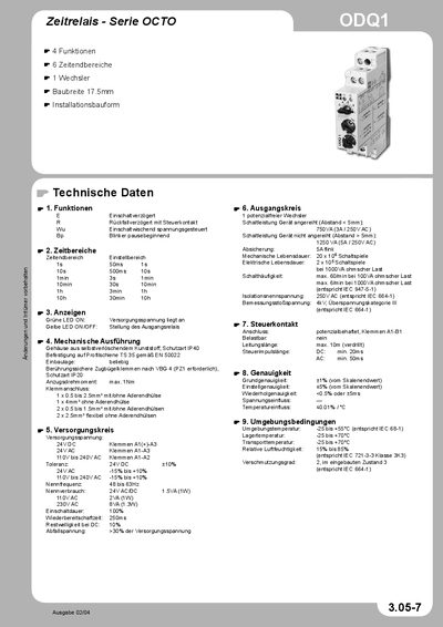TELE Haase-ODQ1 technology data(German) - cover page