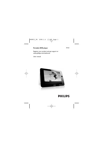 Philips PET831 Portable DVD Player User Manual - cover page