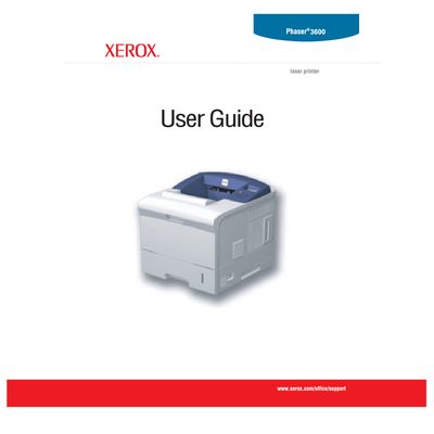 Xerox Phaser 3600 User Guide - cover page