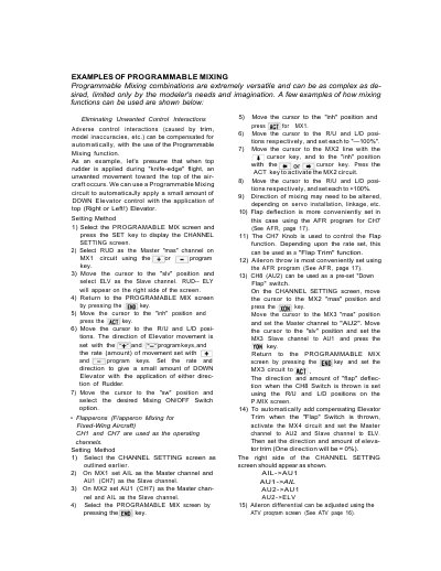 Hitec HS-80X Programmable Mixing Guide - cover page
