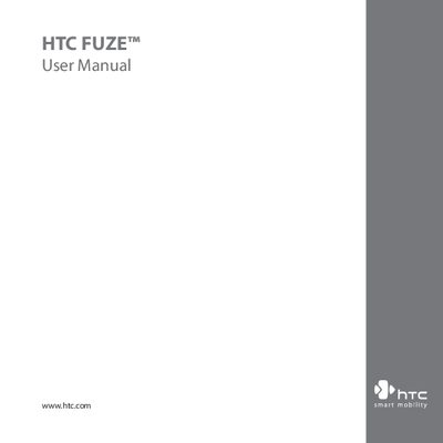 HTC FUZE User Manual - cover page
