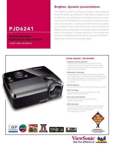ViewSonic PJD6241 Projector User Manual - cover page